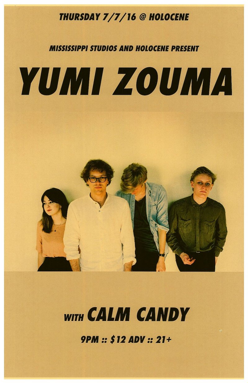 Image 0 of YUMI ZOUMA 2016 Gig POSTER Portland Oregon Concert