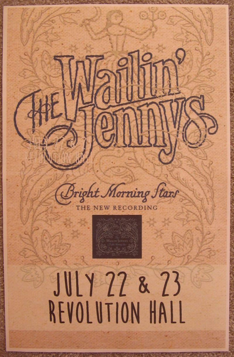 Image 0 of WAILIN' JENNYS 2016 Gig POSTER Portland Oregon Concert Bright Morning Stars