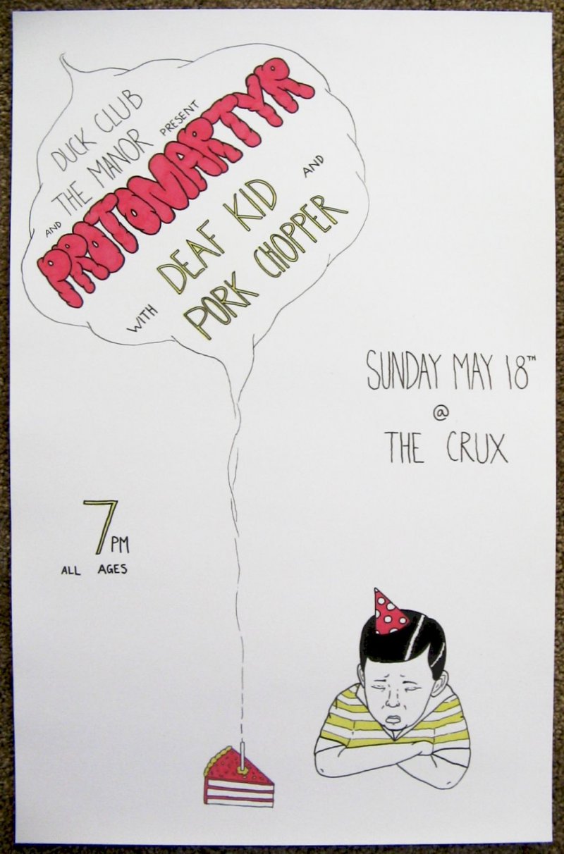 Image 0 of PROTOMARTYR 2014 Gig POSTER Boise Idaho Concert