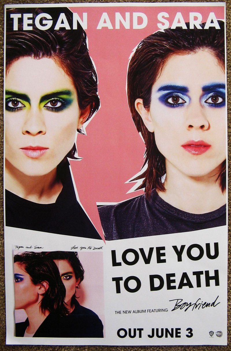 Image 1 of TEGAN AND SARA Album POSTER Love You To Death 2-Sided 11x17