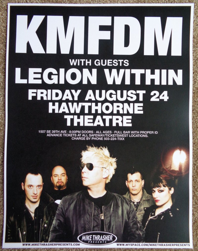 Image 0 of KMFDM 2007 Gig POSTER Portland Oregon Concert