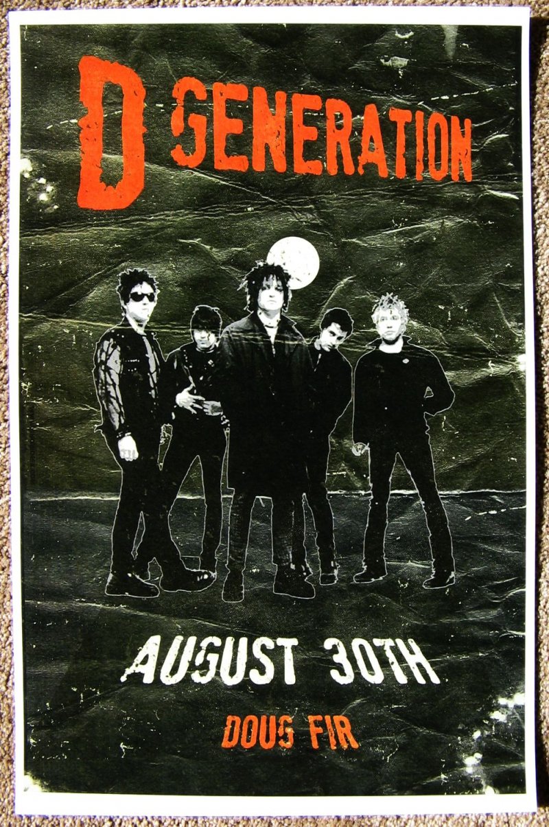 Image 0 of D GENERATION 2016 Gig POSTER Portland Oregon JESSE MALIN Concert