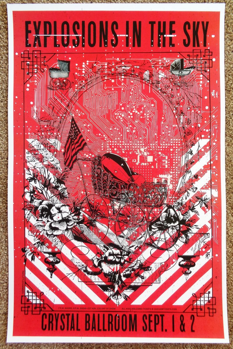 Image 0 of EXPLOSIONS IN THE SKY 2016 Gig POSTER Portland Oregon Concert
