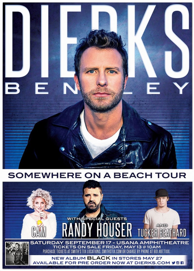 Image 0 of Bentley DIERKS BENTLEY 2016 Gig POSTER Utah Concert