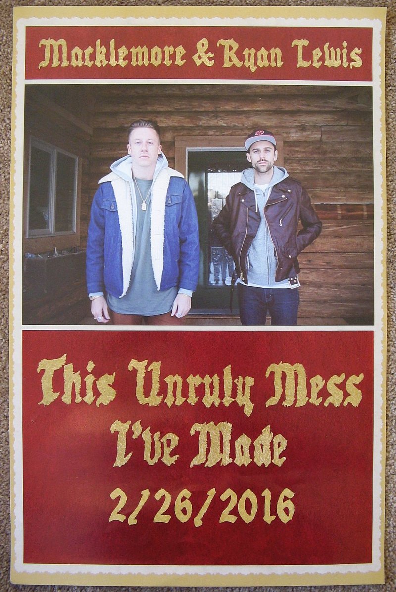 Image 0 of MACKLEMORE & RYAN LEWIS Album POSTER This Unruly Mess I've Made