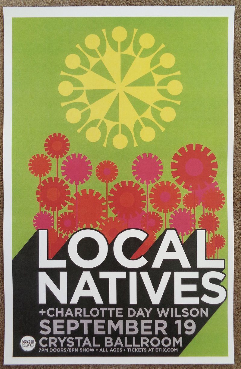 Image 0 of LOCAL NATIVES 2016 Gig POSTER Portland Oregon Concert