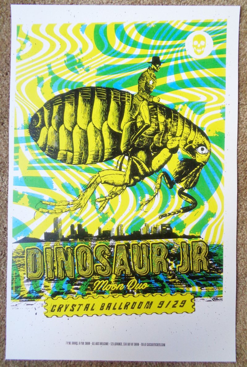 Image 0 of DINOSAUR JR. 2016 Gig POSTER Portland Oregon Concert