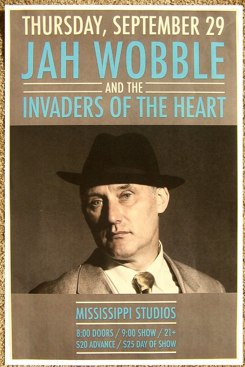 Image 0 of Wobble JAH WOBBLE  2016 Gig POSTER Portland Oregon Concert Public Image Ltd