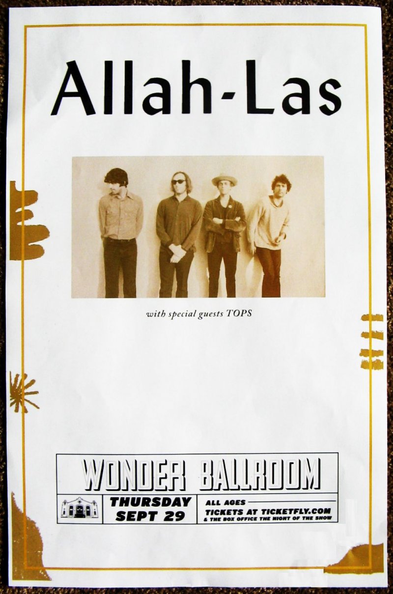 Image 0 of ALLAH-LAS 2016 Gig POSTER Portland Oregon Concert