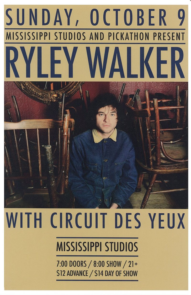 Image 0 of Walker RYLEY WALKER 2016 Gig POSTER Portland Oregon Concert