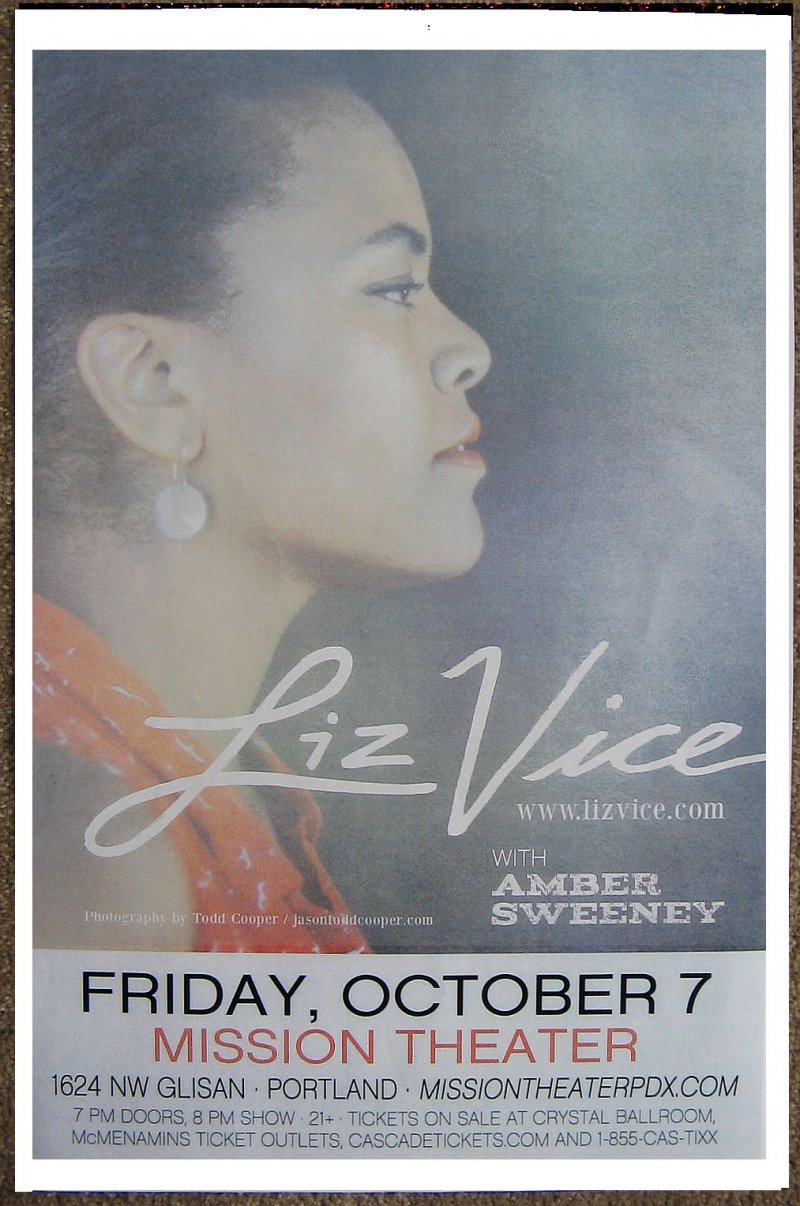 Image 0 of Vice LIZ VICE 2016 Gig POSTER Portland Oregon Concert