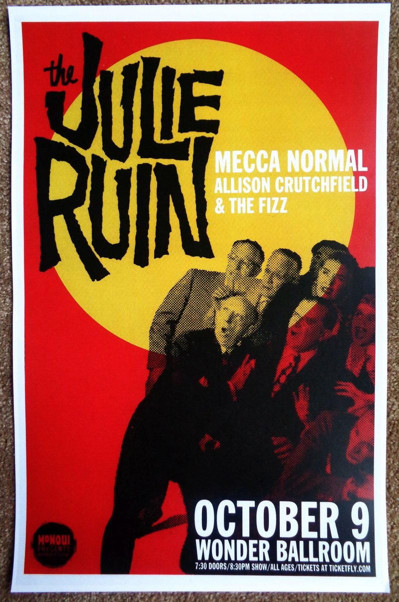 Image 0 of Julie Ruin THE JULIE RUIN 2016 POSTER Oregon Concert KATHLEEN HANNA Bikini Kill