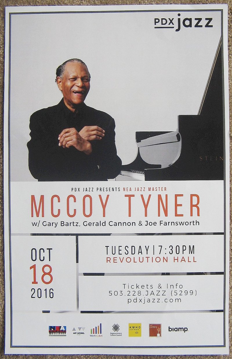 Image 0 of Tyner McCOY TYNER 2016 Gig POSTER Portland Oregon Gig Concert