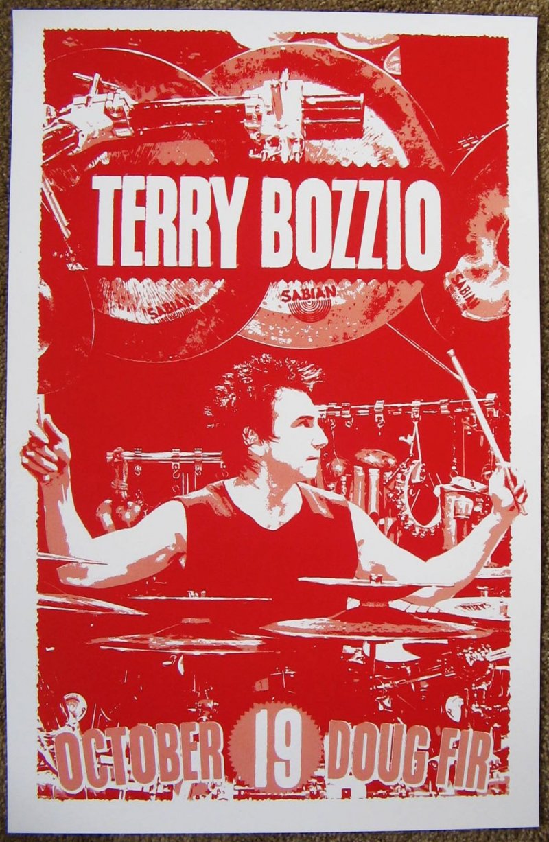 Image 0 of Bozzio TERRY BOZZIO 2016 Gig POSTER Portland MISSING PERSONS / FRANK ZAPPA