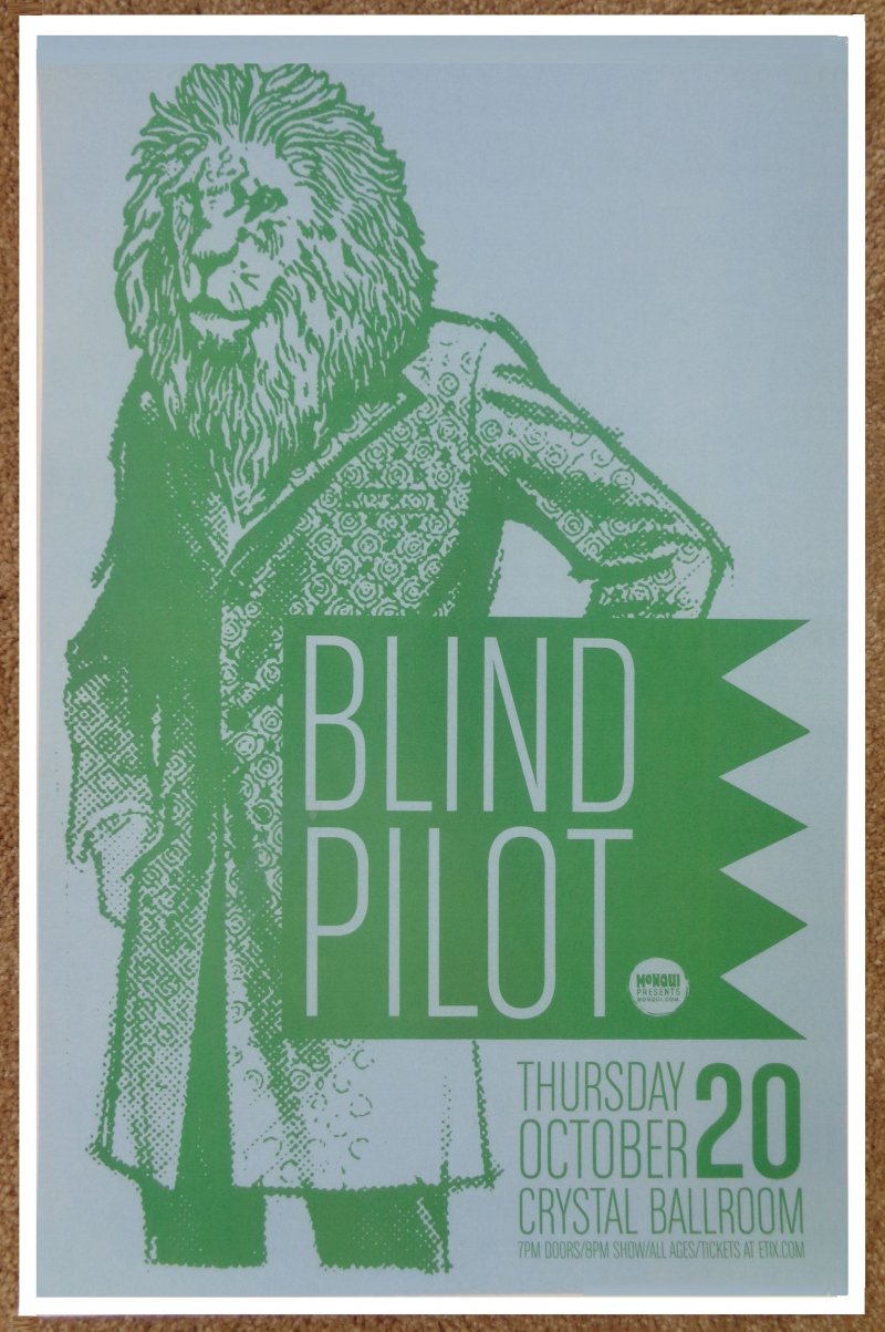 Image 0 of BLIND PILOT 2016 Gig POSTER Portland Oregon Concert