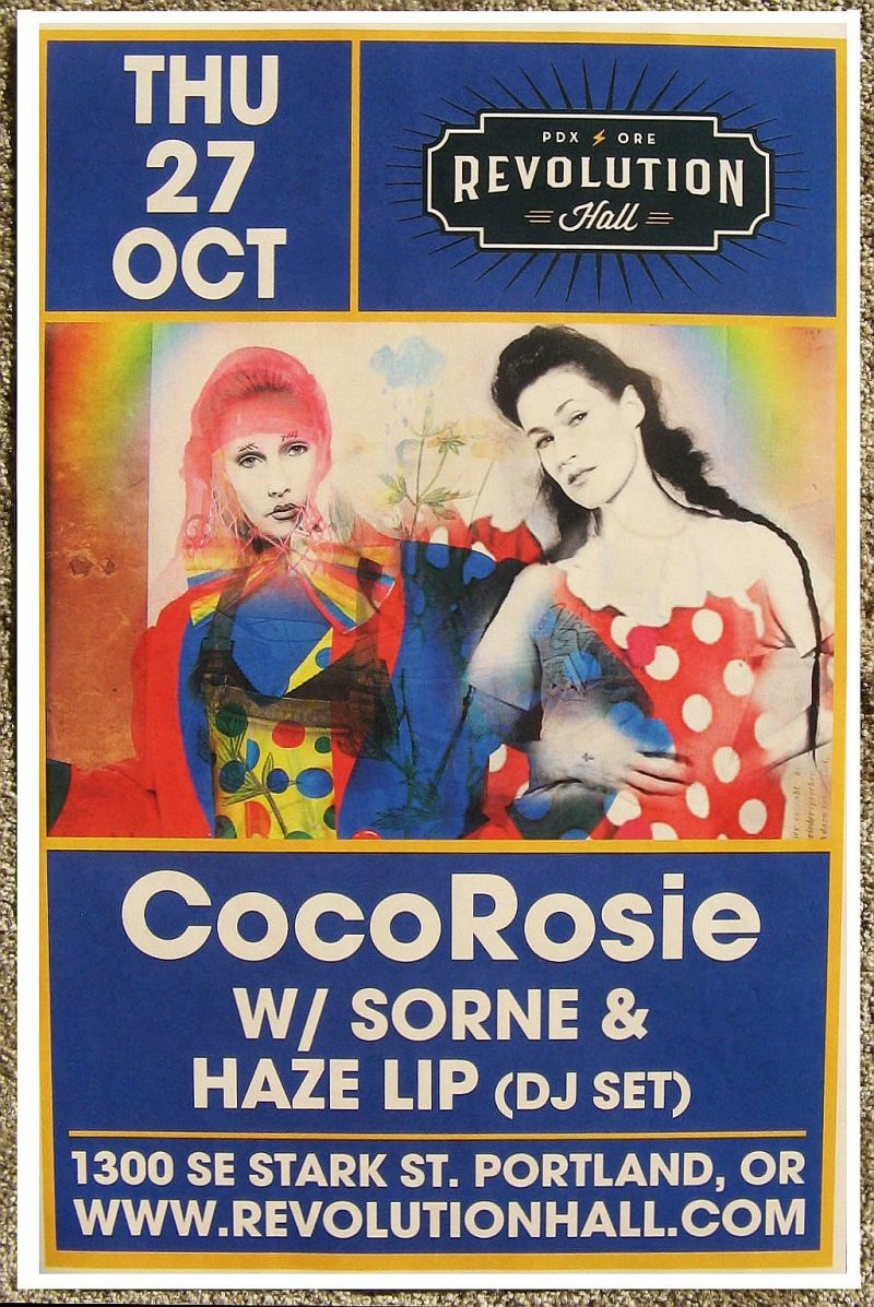 Image 0 of CocoRosie 2016 Gig POSTER Portland Oregon Concert