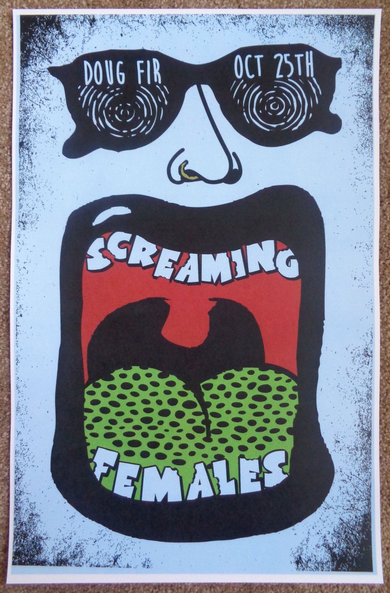 Image 0 of SCREAMING FEMALES 2016 Gig POSTER Portland Oregon Concert