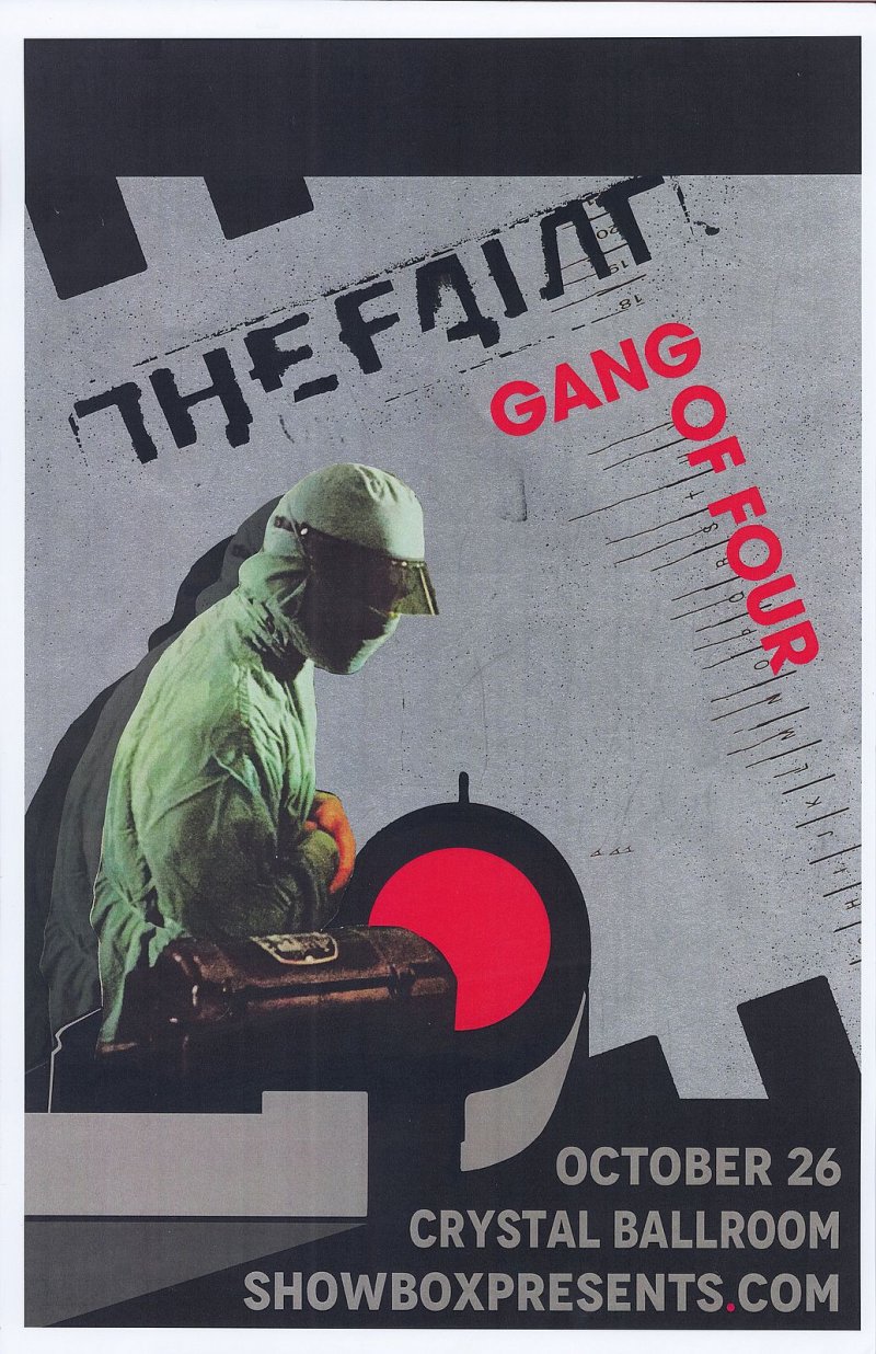 GANG OF FOUR & THE FAINT 2016 POSTER Gig Portland Oregon Concert