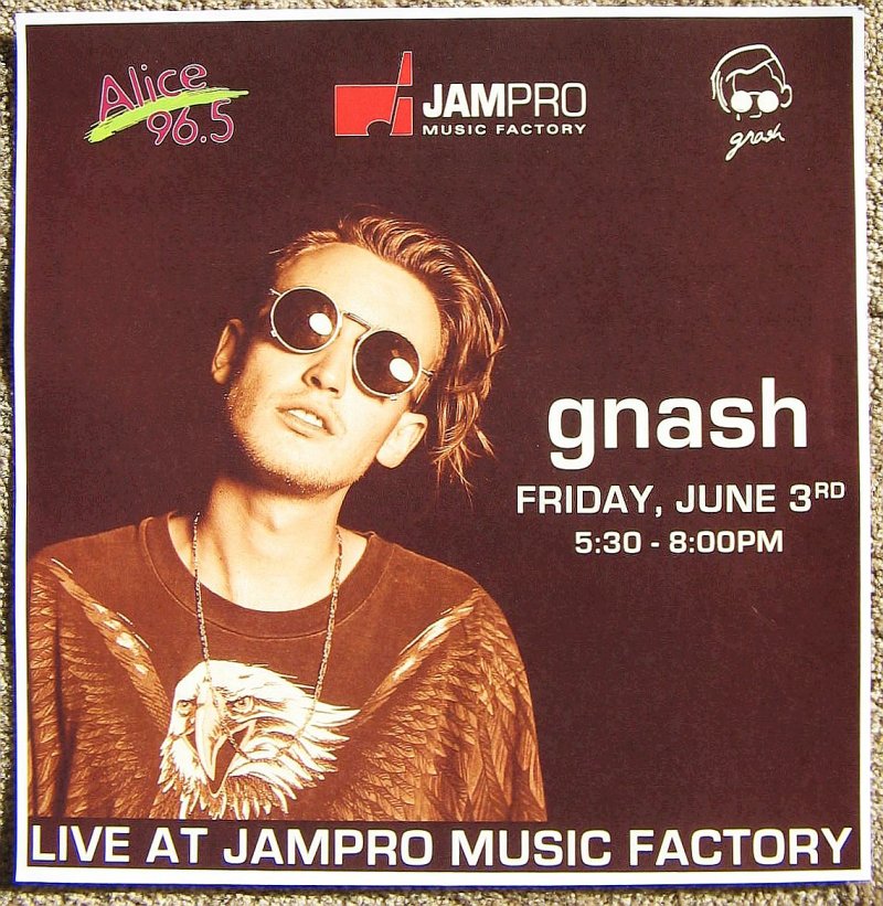 Image 0 of GNASH 2016 Gig POSTER Reno Nevada Concert