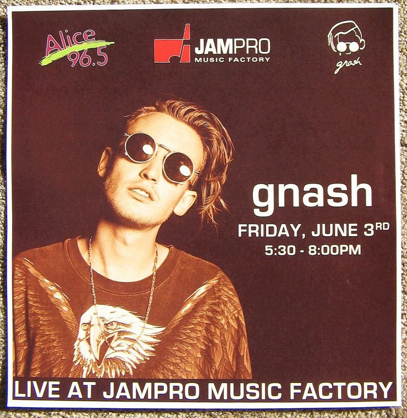 GNASH 2016 Gig POSTER Reno Nevada Concert