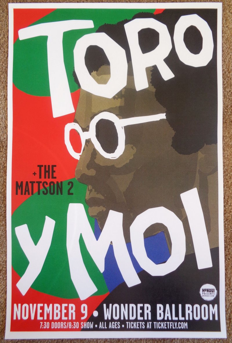 Image 0 of TORO Y MOI 2016 Gig POSTER Portland Oregon Concert Chaz Bundick