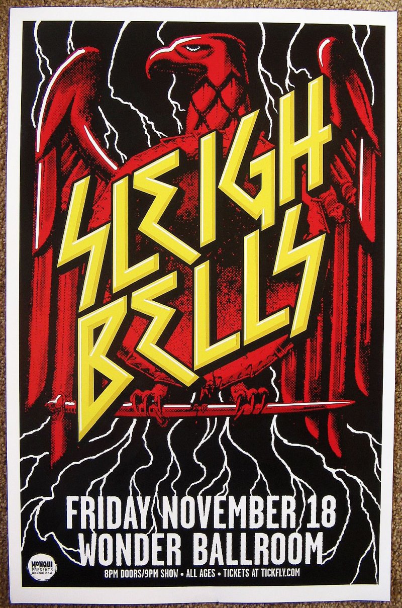 Image 0 of SLEIGH BELLS 2016 Gig POSTER Portland Oregon Concert