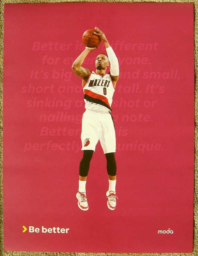 Lillard DAMIAN LILLARD 2016 Blazers POSTER Game Handout Portland Trailblazer SGA