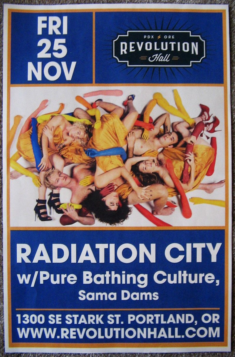 RADIATION CITY 2016 Gig POSTER Portland Oregon Concert