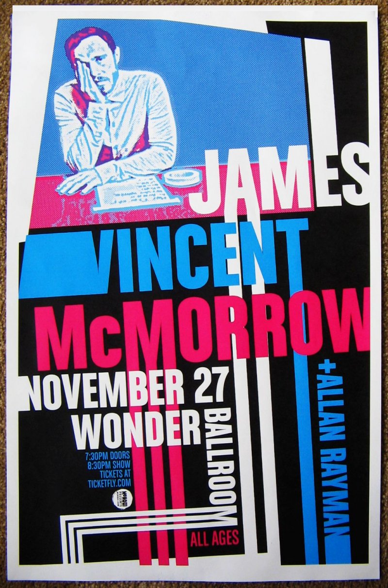 Image 0 of McMorrow JAMES VINCENT McMORROW 2016 Gig POSTER Portland Oregon Concert 