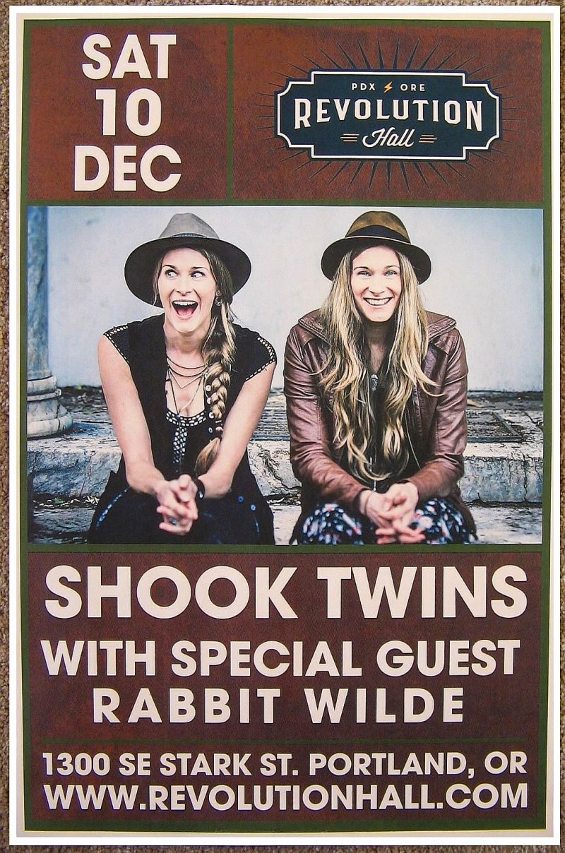 Image 0 of SHOOK TWINS 2016 Gig POSTER Portland Oregon Concert