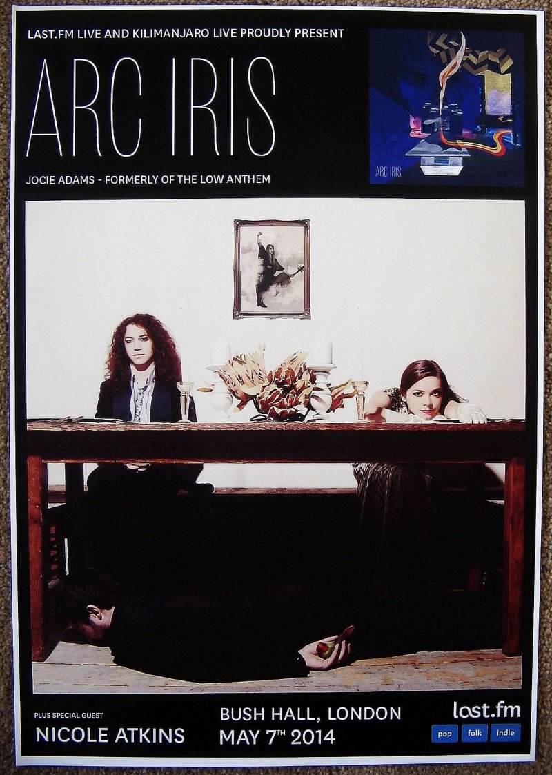 Image 0 of ARC IRIS 2014 Gig POSTER London Concert UK United Kingdom JOCIE ADAMS Low Anthem