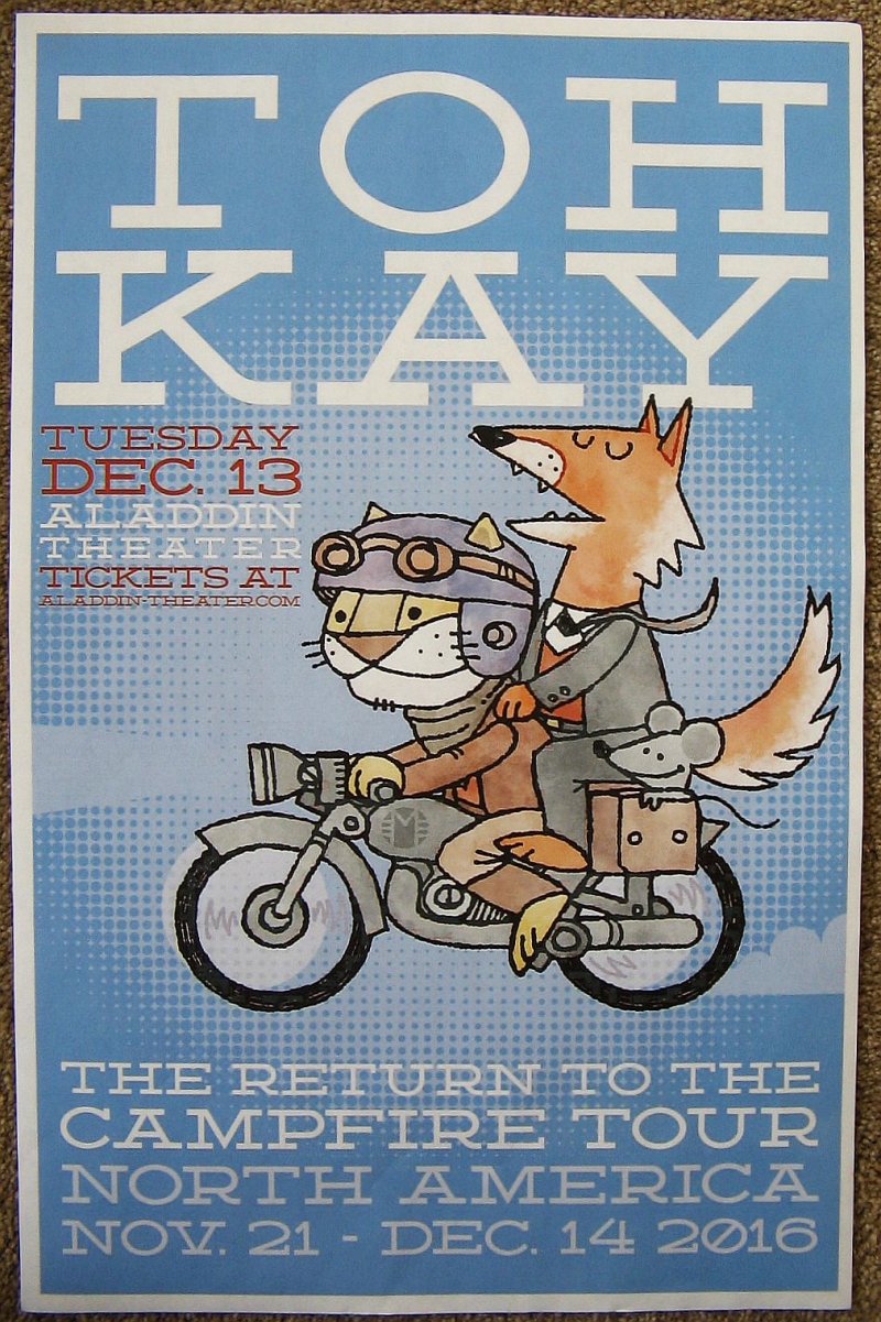 Image 0 of TO KAY 2016 Gig POSTER Portland Oregon Concert STREETLIGHT MANIFESTO T. Kalnok