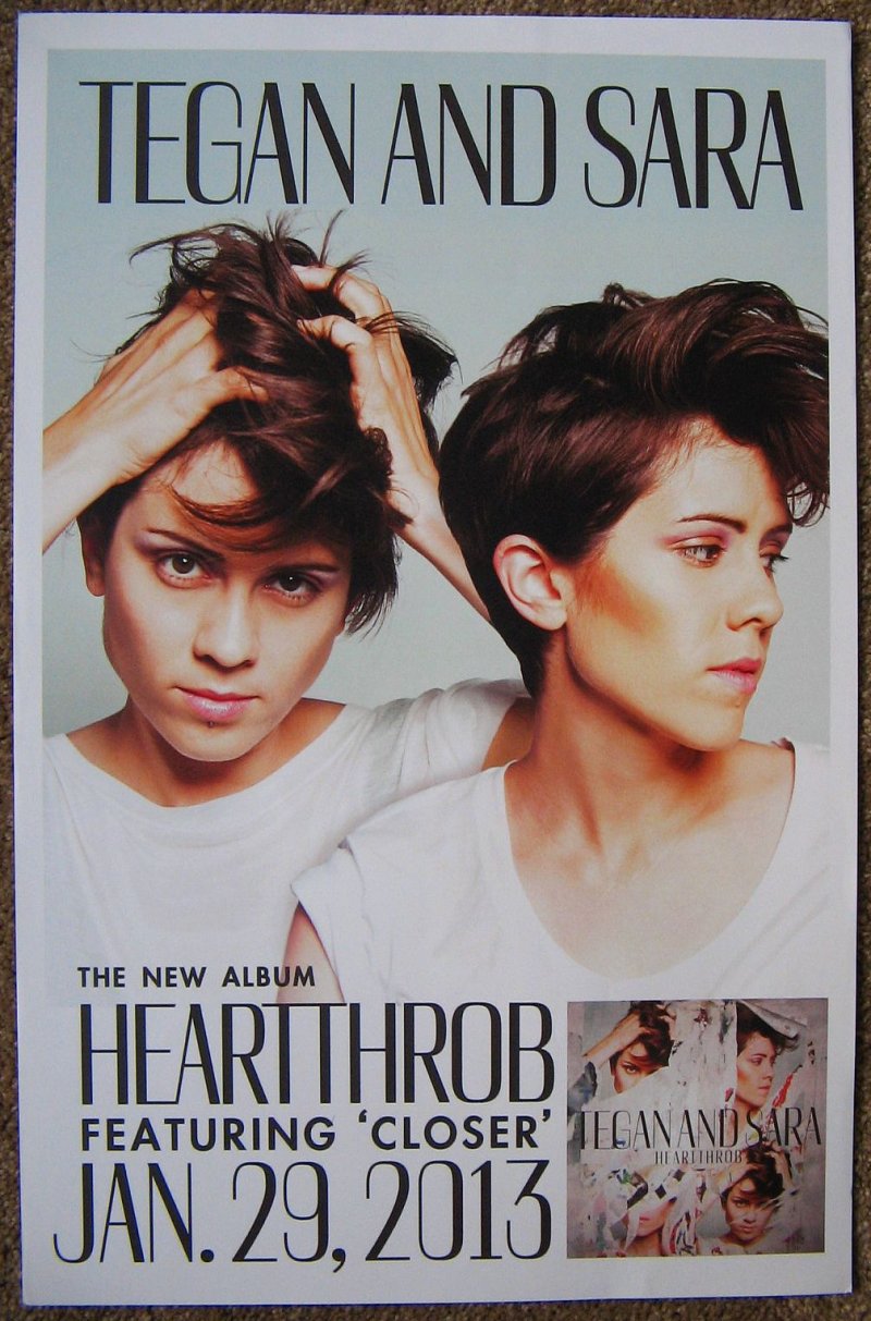 Image 0 of TEGAN AND SARA Album POSTER Heartthrob 11x17