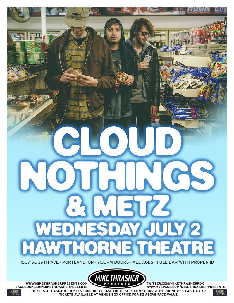 Image 0 of CLOUD NOTHINGS 2014 Gig POSTER Portland Oregon Concert