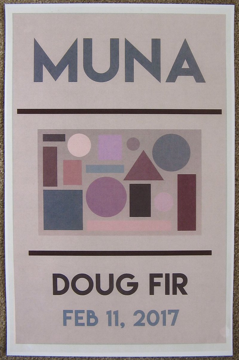 Image 0 of MUNA About U 2017 Gig POSTER Portland Oregon Concert 