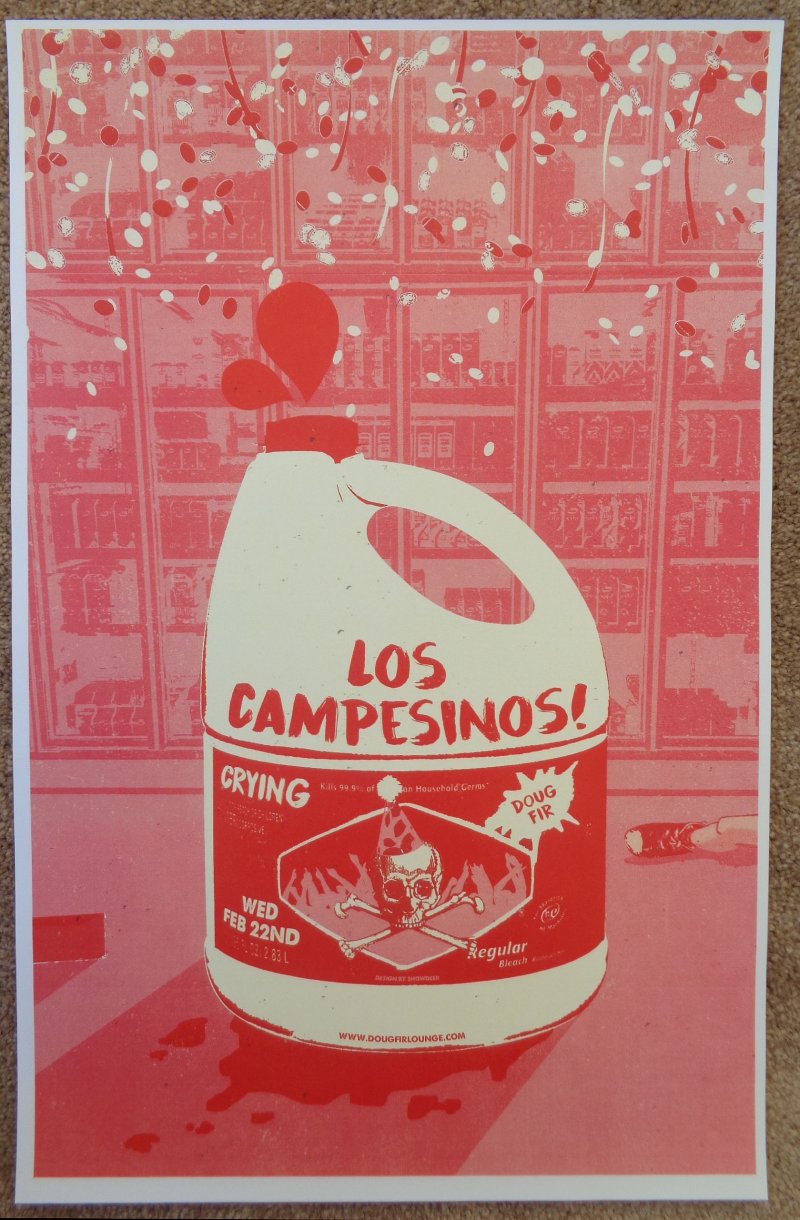 Image 0 of LOS CAMPESINOS 2017 Gig POSTER Portland Oregon Concert