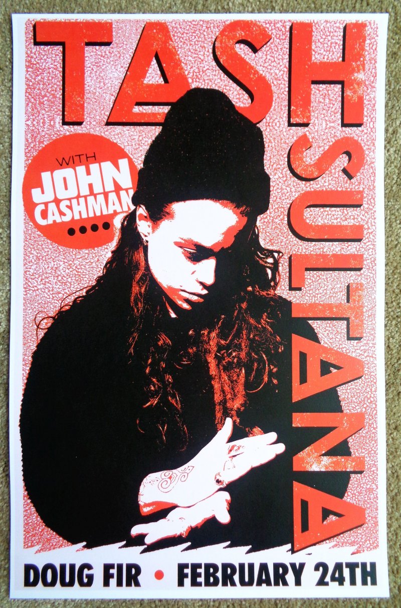 Sultana TASH SULTANA 2017 Gig POSTER Portland Oregon Concert