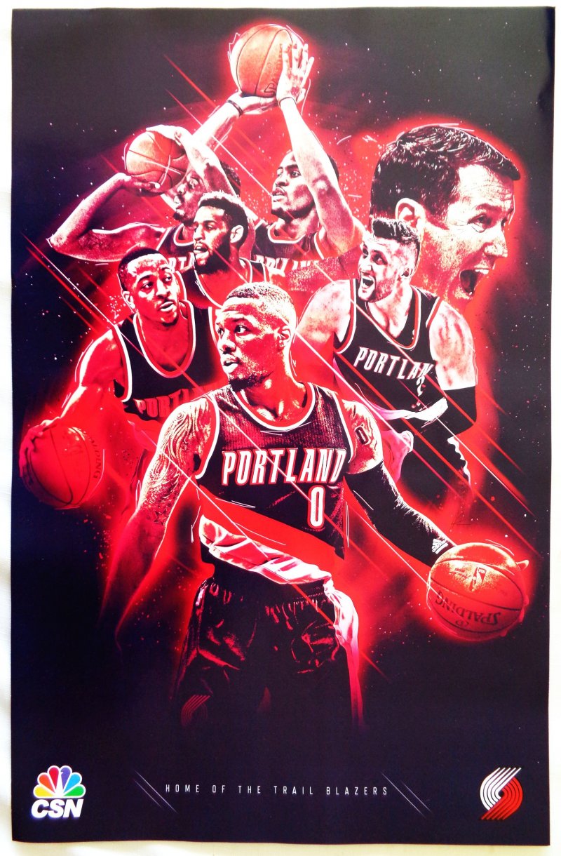 Image 0 of Portland Blazers JUSUF NURKIC +6 POSTER Game Handout Trailblazers SGA Lillard