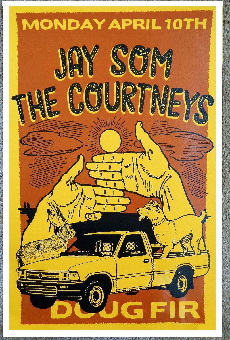 Image 0 of Som JAY SOM  2017 Gig POSTER Portland Oregon Concert THE COURTNEYS