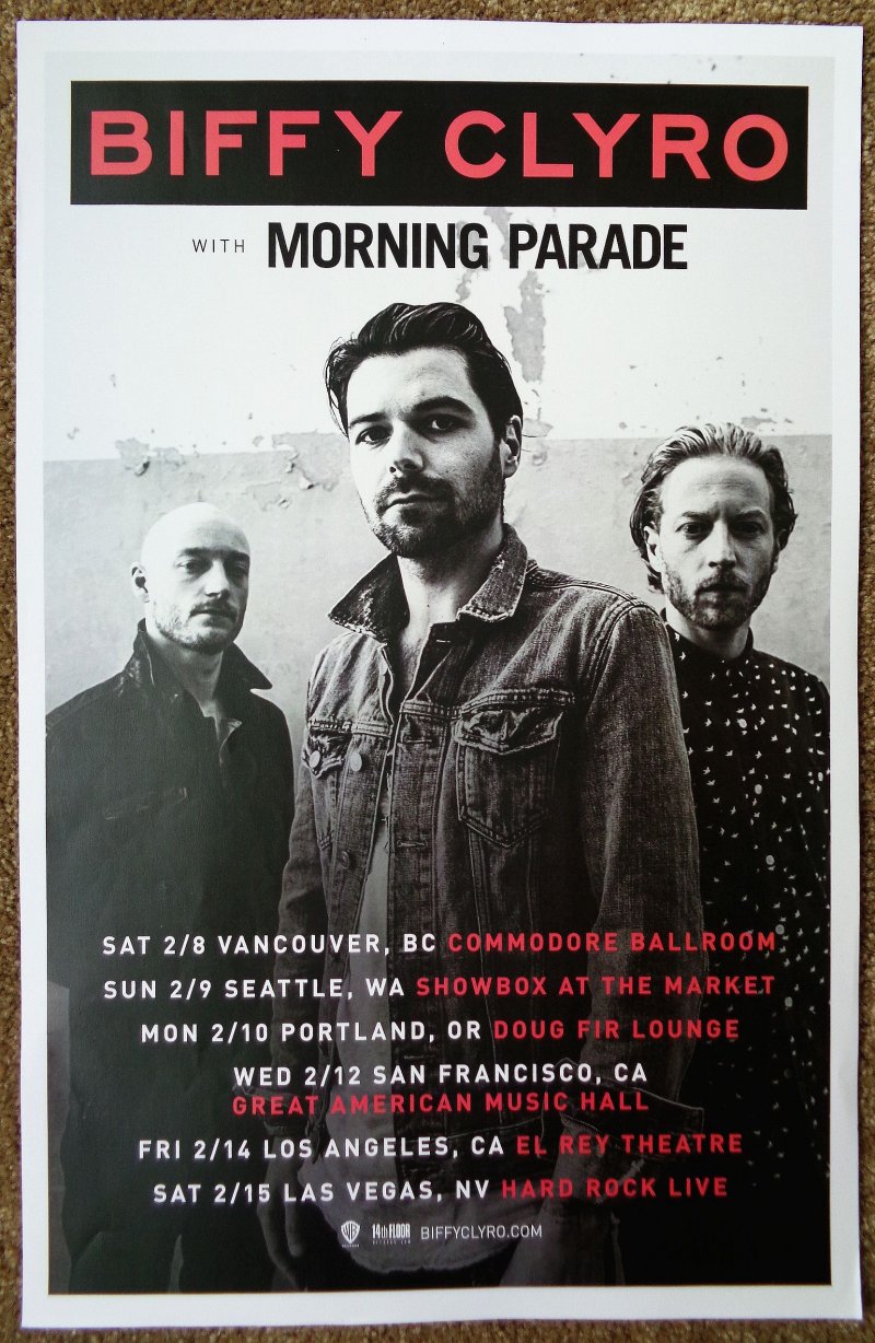 Image 0 of BIFFY CLYRO 2014 Tour POSTER Canada USA Concert Gig