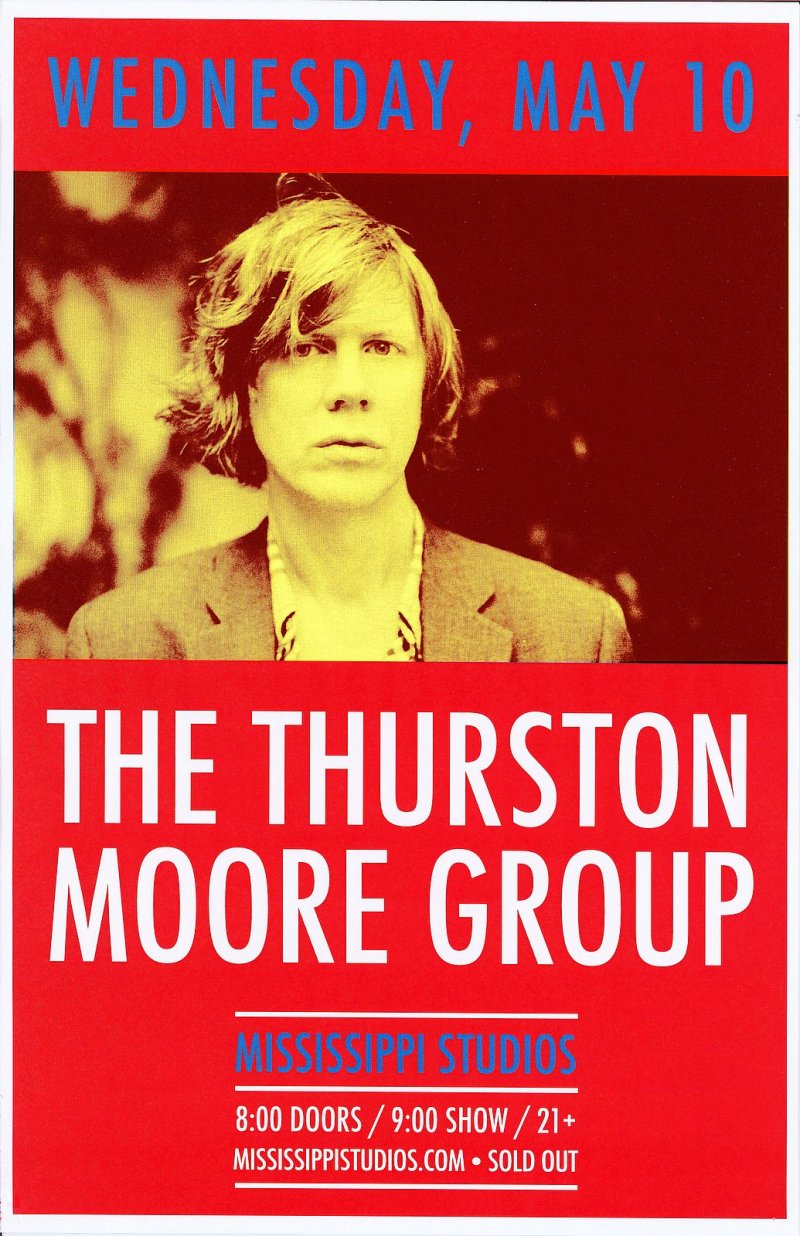 Image 0 of Moore THURSTON MOORE 2017 Gig POSTER Sonic Youth Portland Oregon Concert
