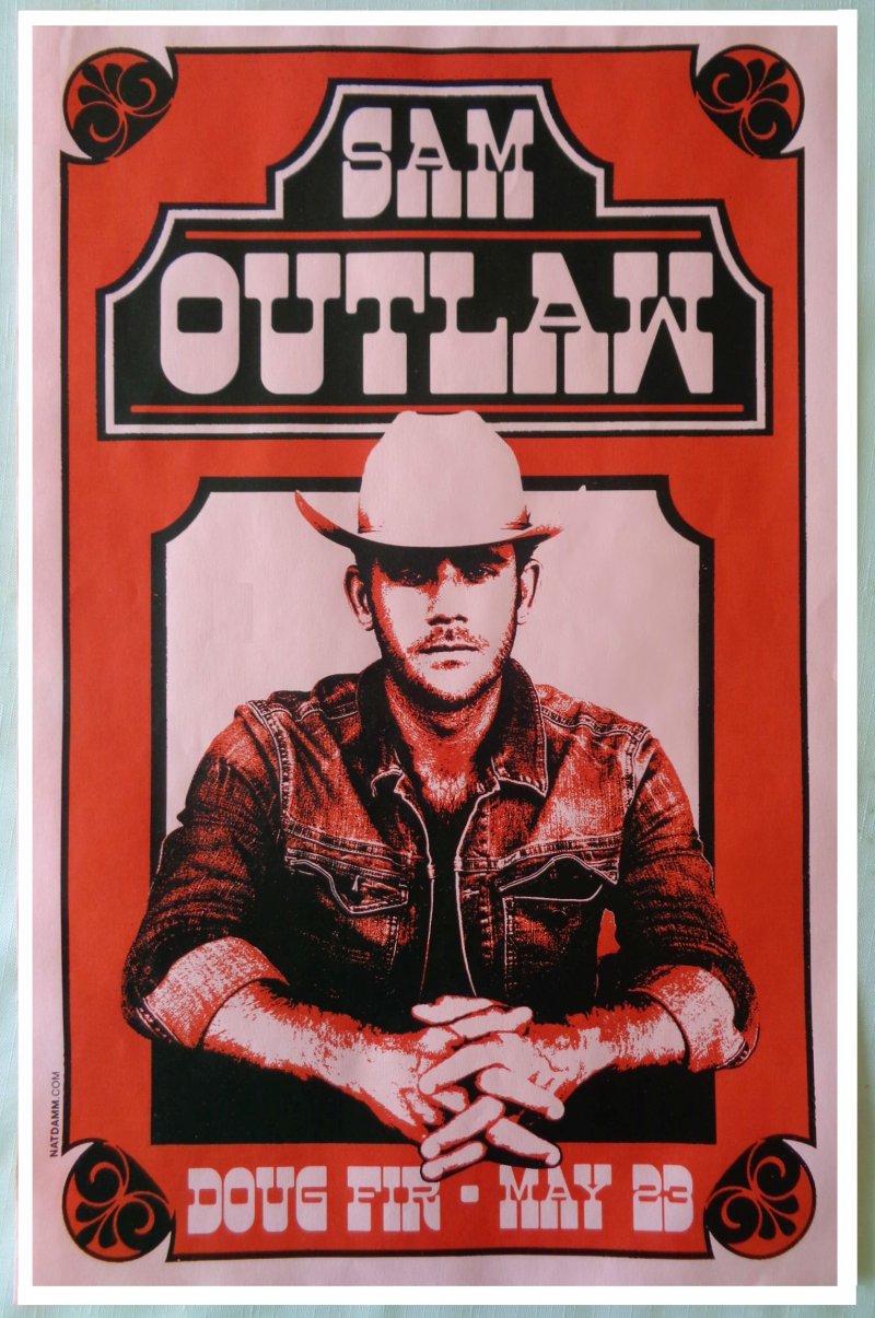 Image 0 of Outlaw SAM OUTLAW 2017 Gig POSTER Portland Oregon Concert