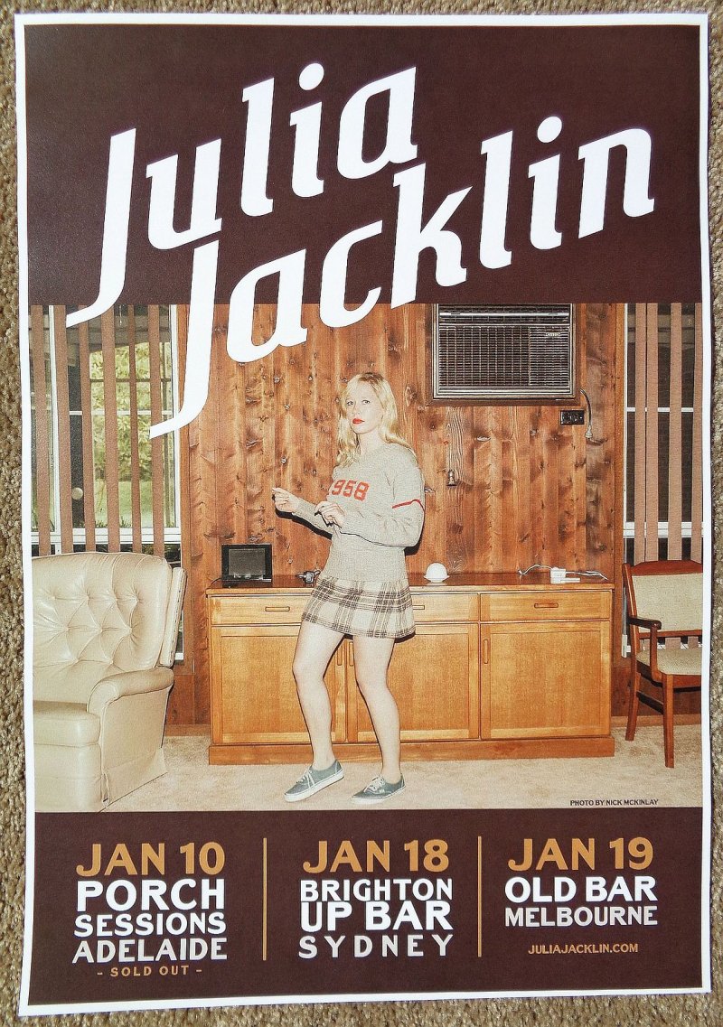 Image 0 of Jacklin JULIA JACKLIN 16 Gig POSTER Australia Concert Adelaide Sydney Melbourne