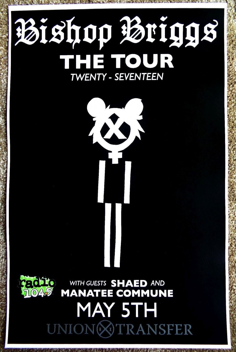 Image 0 of Briggs BISHOP BRIGGS 2017 Gig POSTER Philadelphia Concert Pennsylvania