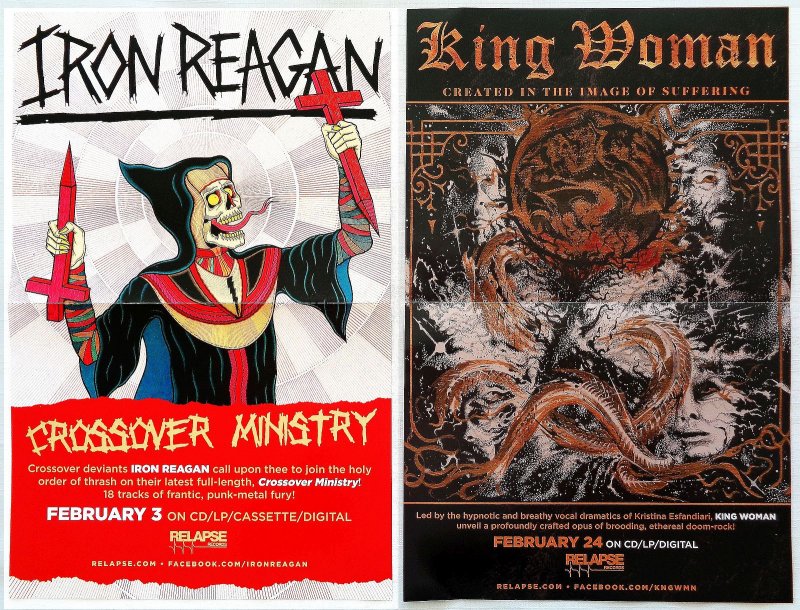 Image 0 of IRON REAGAN & KING WOMAN Album POSTER 2-Sided Crossover Ministry Image Suffering