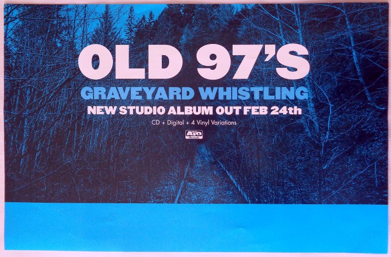Image 1 of OLD 97'S Album POSTER Graveyard Whistling Rhett Miller 2-Sided