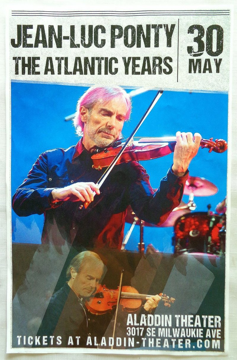 Image 0 of Ponty JEAN-LUC PONTY 2017 Gig POSTER Portland Oregon Concert