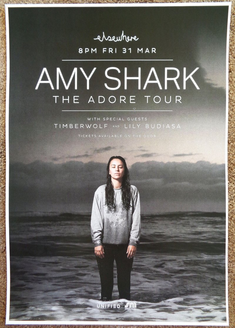 Image 0 of Shark AMY SHARK 2017 Gig POSTER Australia Concert Surfer's Paradise