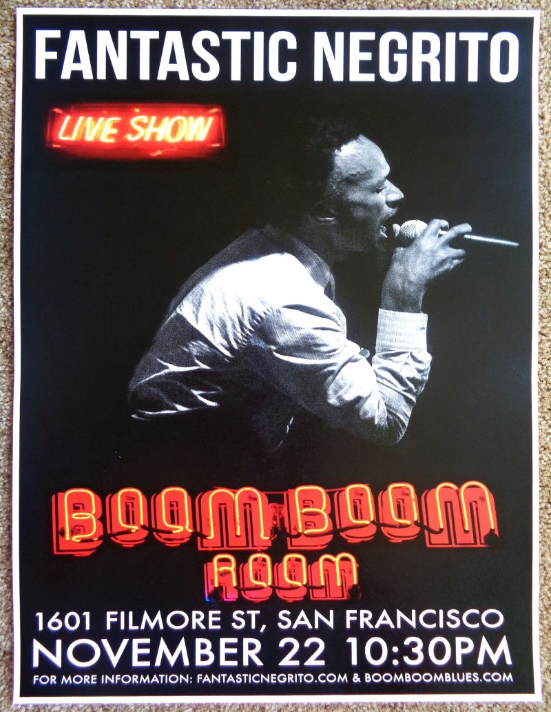 Image 0 of FANTASTIC NEGRITO 2014 Gig POSTER San Francisco Concert California