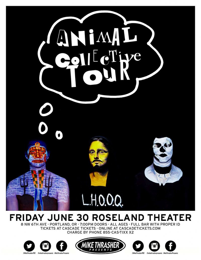 Image 0 of ANIMAL COLLECTIVE 2017 Gig POSTER Portland Oregon Concert